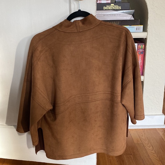 Anthropologie Scarlett Suede Kimono Tan - Picture 3 of 4